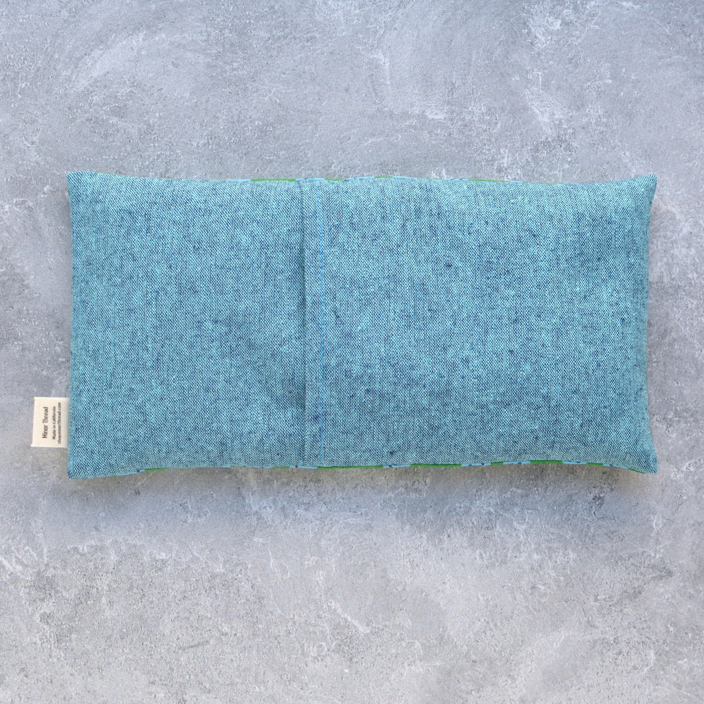 All Smiles in Green and Blue Weighted Eye Pillow