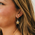 Ocean Pearl Starfish Earrings - WATERPROOF