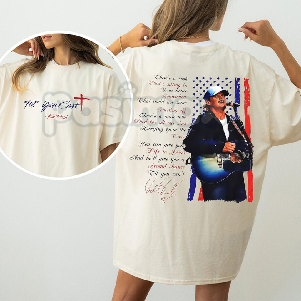 Official Kid Rock "Til You Can't" TPUSA Super Bowl 2026 T-Shirt - Commemorative Concert Graphic Tee, Premium Heavyweight Patriotic Rock Shirt, Limited Edition 2026 Tour Top, USA Heritage Celebration Apparel, Exclusive Event Souvenir Gear