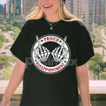 "PROUD DISAPPOINTMENT" Defiant Bone Hand Print Men's Tee - Sarcastic Graphic T-Shirt, Edgy Humor Statement Top