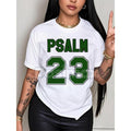 Premium Women's Psalm 23 Scripture T-Shirt - Daily Strength & Faith Top, High-Quality Jersey Knit