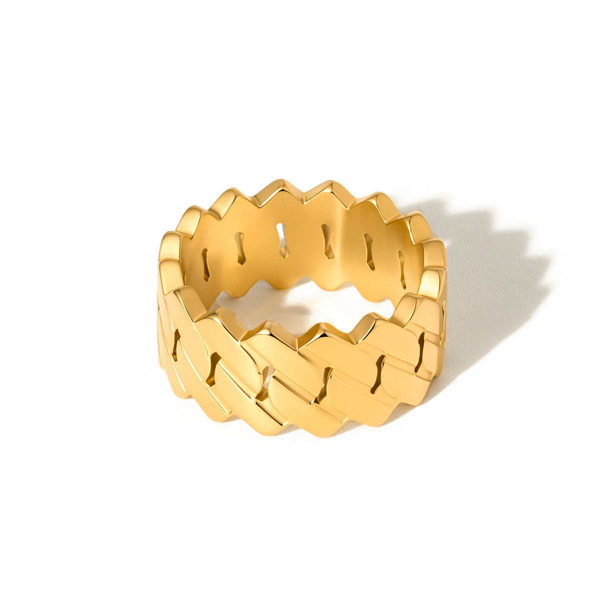 Banded Metal Statement Ring - WATERPROOF