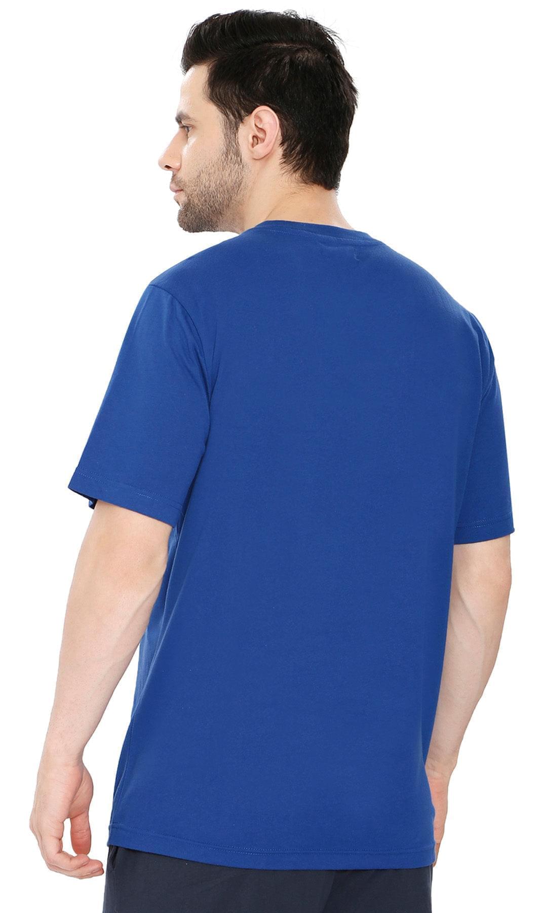 Men's Heavyweight Short Sleeve V-Neck T-Shirt – Relaxed Fit Cotton Blend with Pocket
