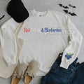 Red, White & Blueberries Embroidered Sweatshirt – Patriotic Crewneck