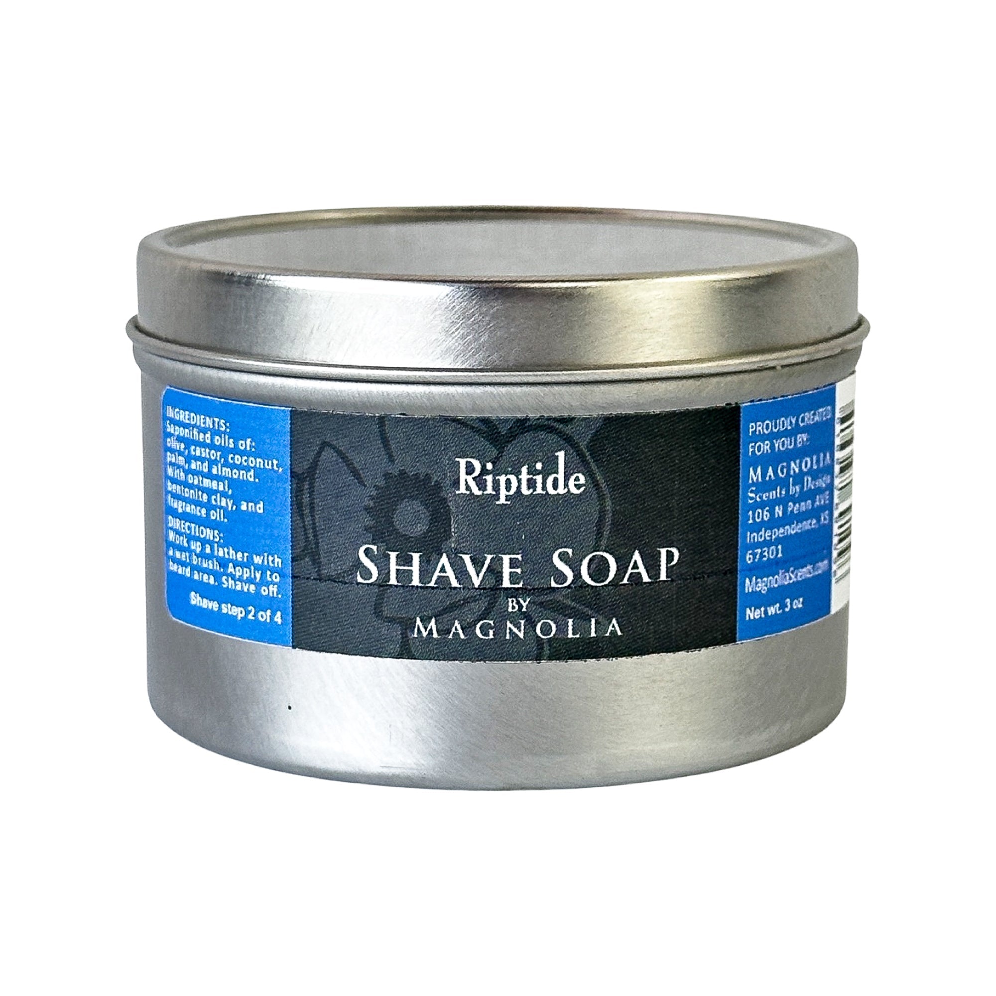 Riptide 3oz Shave Soap Tin
