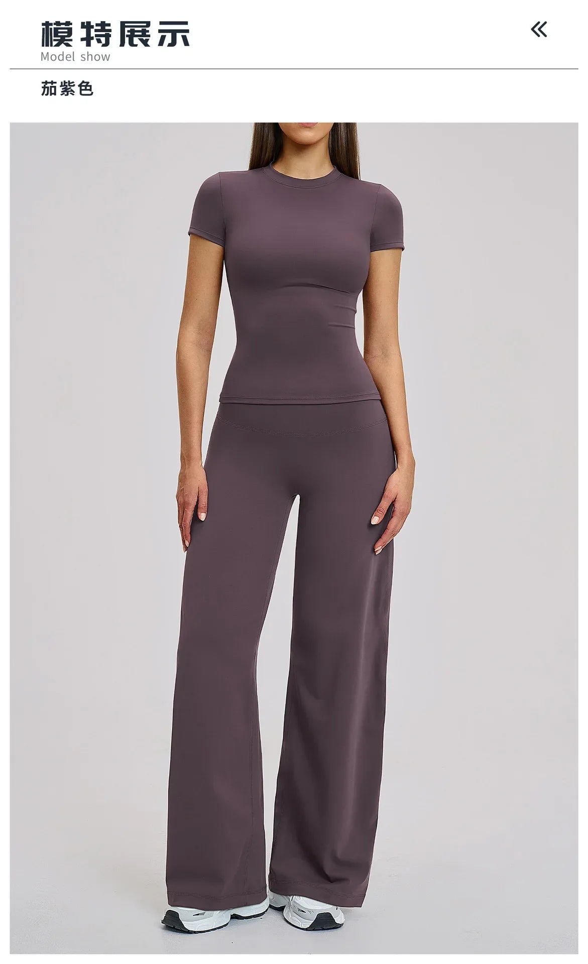 Yoga Set 2 Pieces Women's Tracksuit Short Sleeve O Neck Slim Sports T Shirts High Waist Flare Leggings Gym Running Fitness Suit