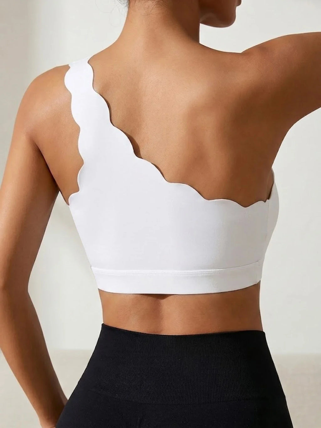 Summer Solid Color One Shoulder Strap Women Bra Thin Cup Wireless Push Up Bralette Comfort No Lining Daily Wear