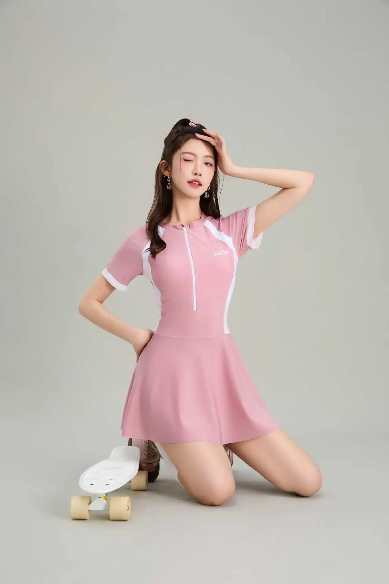 New Swimsuit for Women, Slightly Overweight, Plus Size Jumpsuit Style, Conservative and Slimming, Hot Spring Swimsuit Wholesale