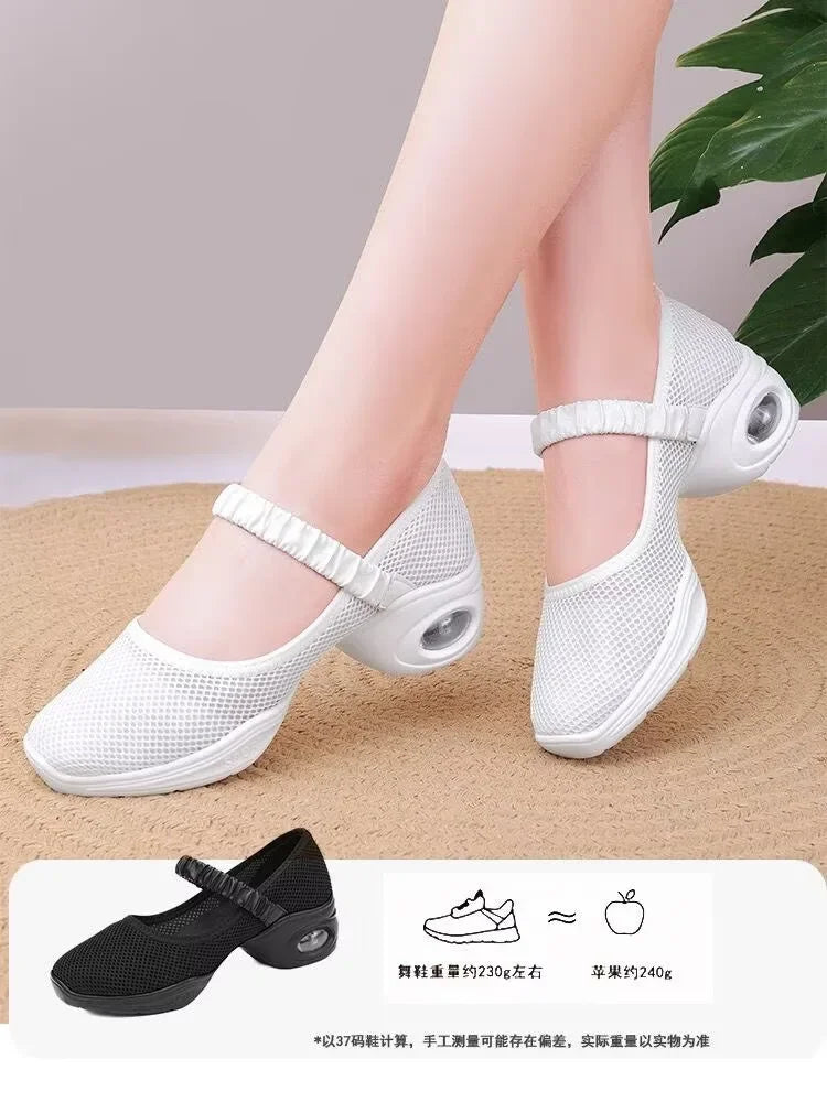 Women Satin Ballet Shoes Breathable Lightweight Ribbon Lace Up Non Slip Square Toe for Office Summer Daily All Season Wear