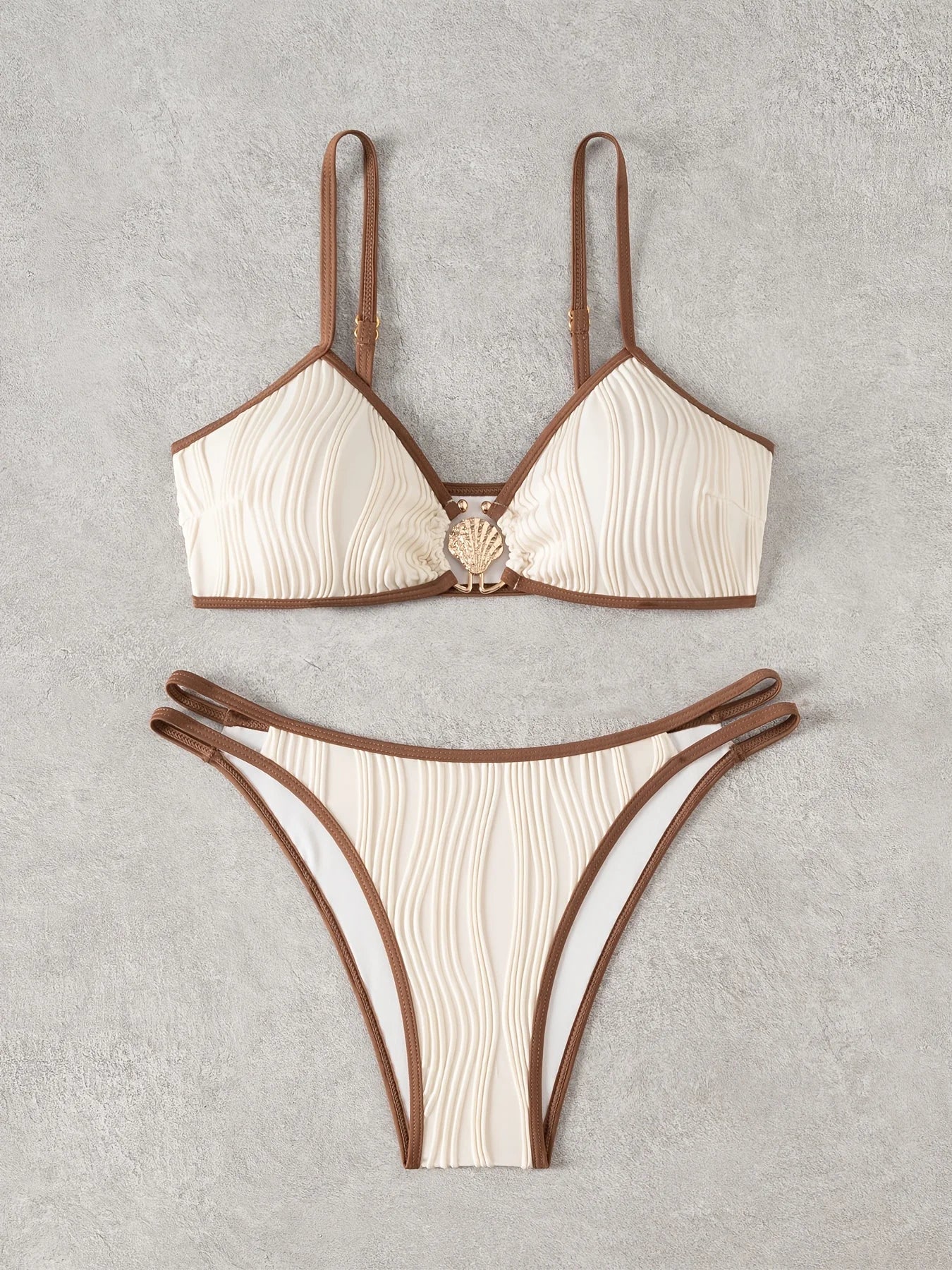 ZTVitality Mid Waist Bikini Women Swimsuit Two-Piece Bathing Suit 2026 New Padded Bra Push Up Swimwear Summer Beachwear Biquini
