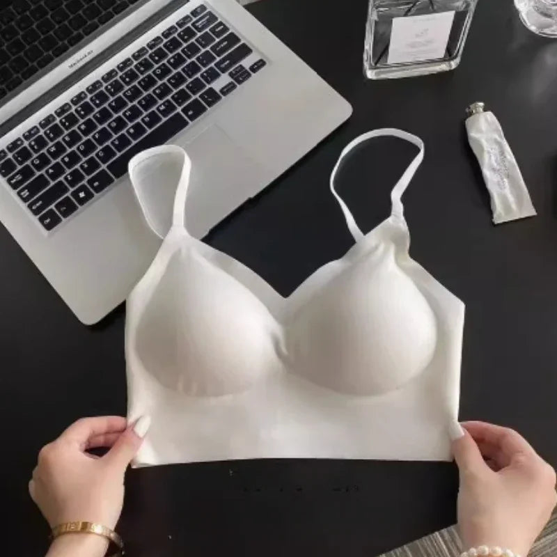 MOYISU Slim Back Bras Women with Small Breasts Gathered Up To Close The Breast with A Backless Bra Cover Without Underwire