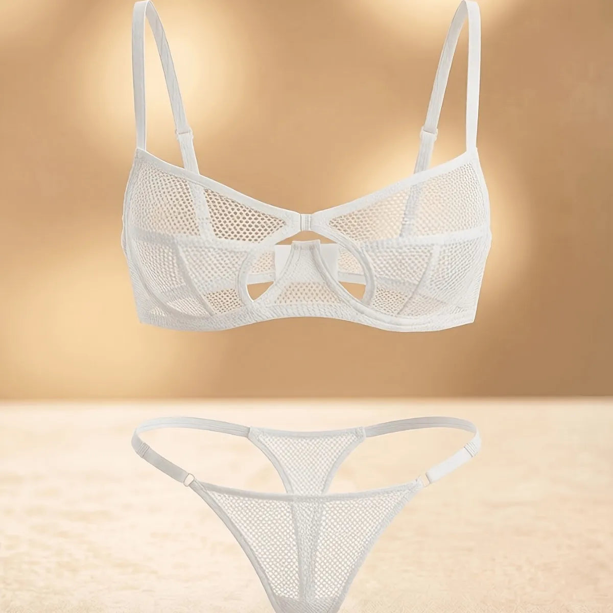French Style Sexy Embroidered Transparent Underwear Set V-Neck Design Anti-Sagging Breathable Bra And Panties Ensemble
