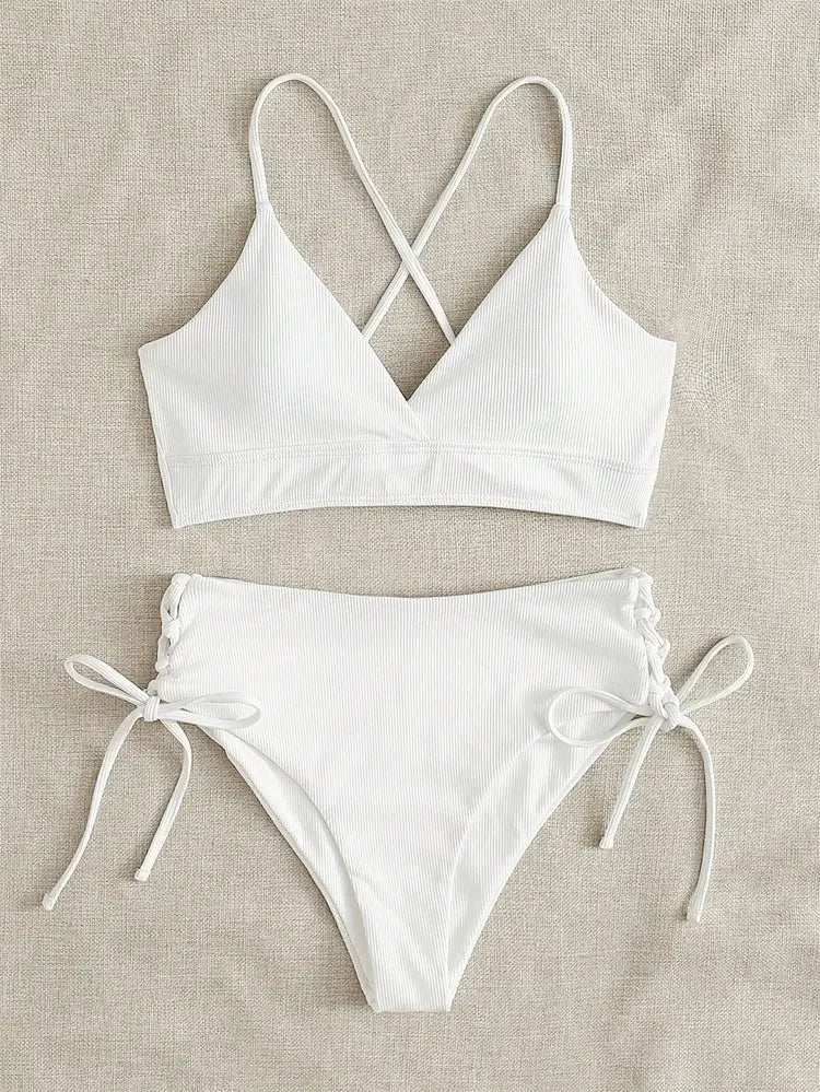 Sexy Bandage High Waist Brazilian Bikinis Sets Swimsuit Swimwear Swimming Suit for Women  New Bikini Mujer Biquinis