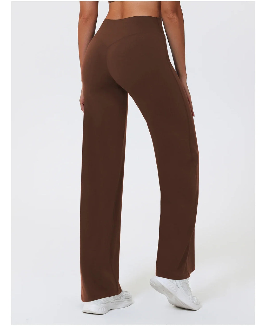 Hearuisavy Women Straight-Leg Sports Pants Gym Clothing Naked Feeling Compression Wide Leg Yoga Leggings Pilates Fitness Tights