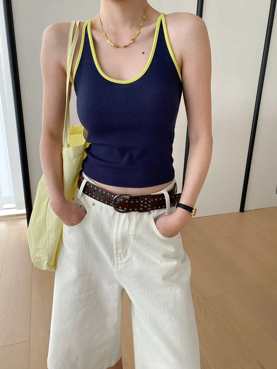 Sports vest U-neck slim fit camisole bottoming T-shirt