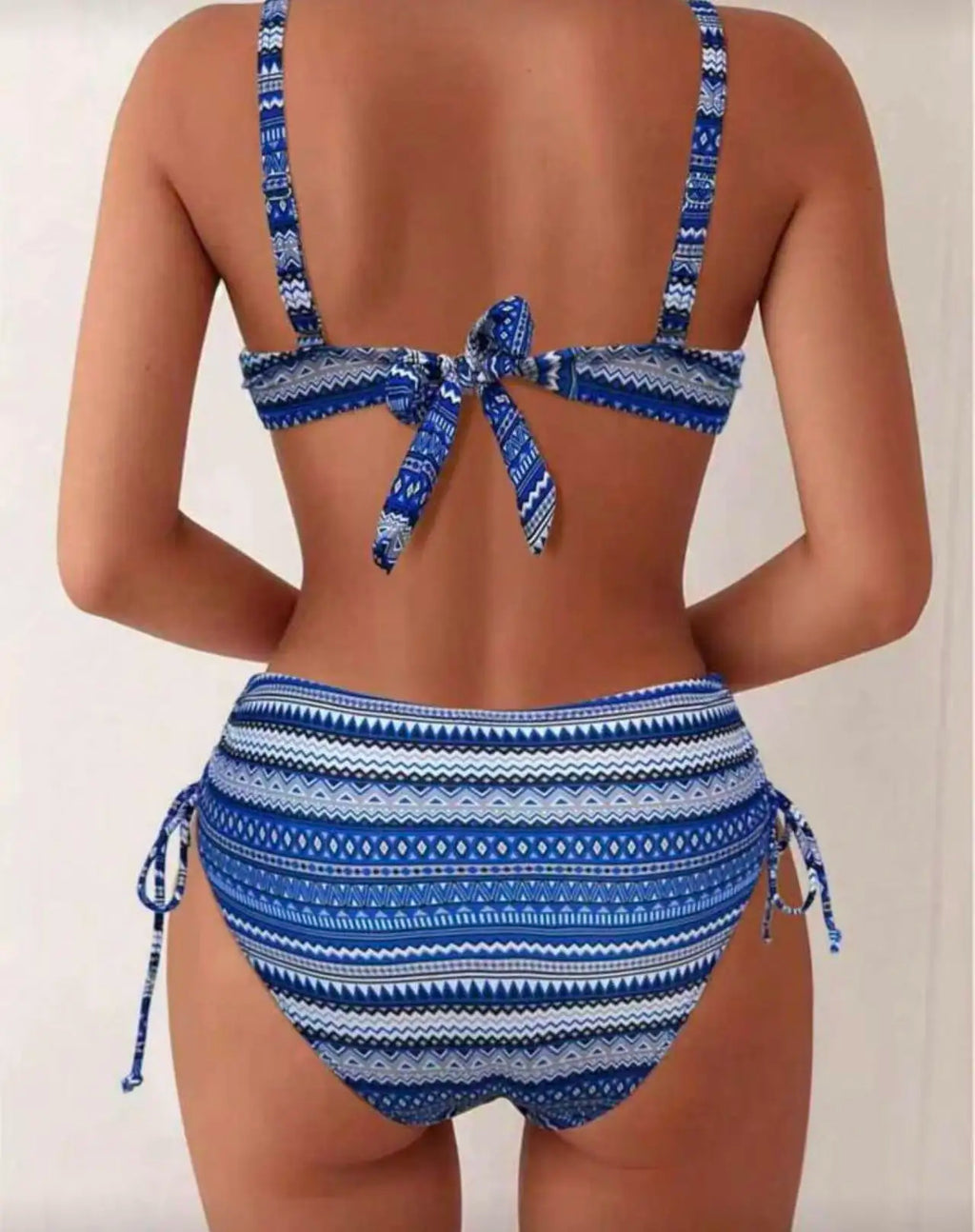 2026 Strappy Drawstring High Waist Bikini Women Stripe Swimwear Female Sexy Swimsuit Bather Bathing Swimming Swim Suit Beachwear