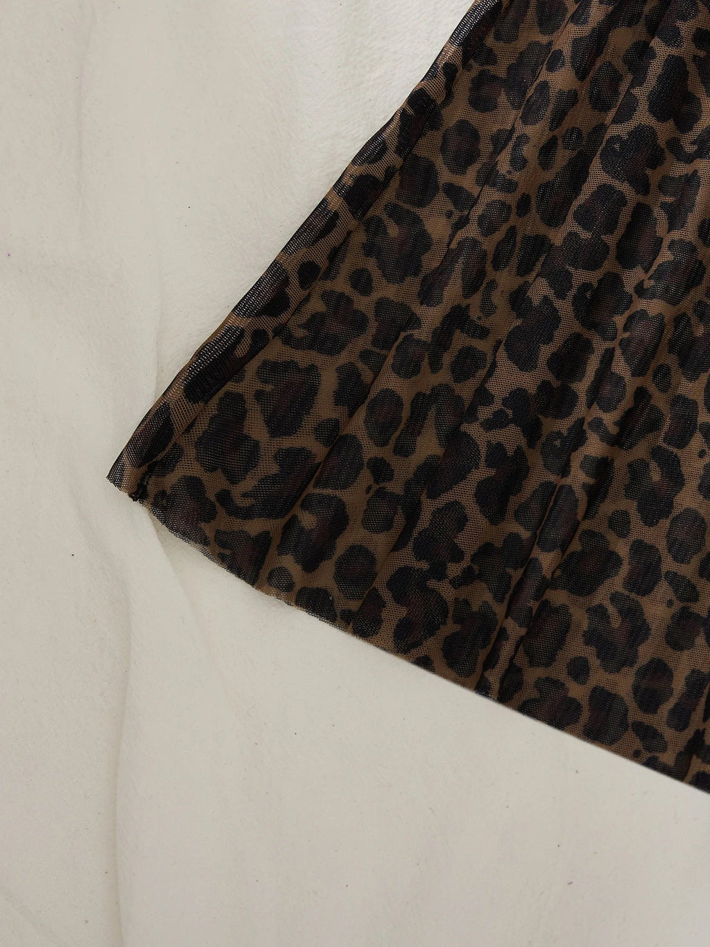 Women Leopard Print Lace Lingerie Nightgown Set Sheer Mesh Slip Dress With Thong Intimate Sleepwear ZA825233