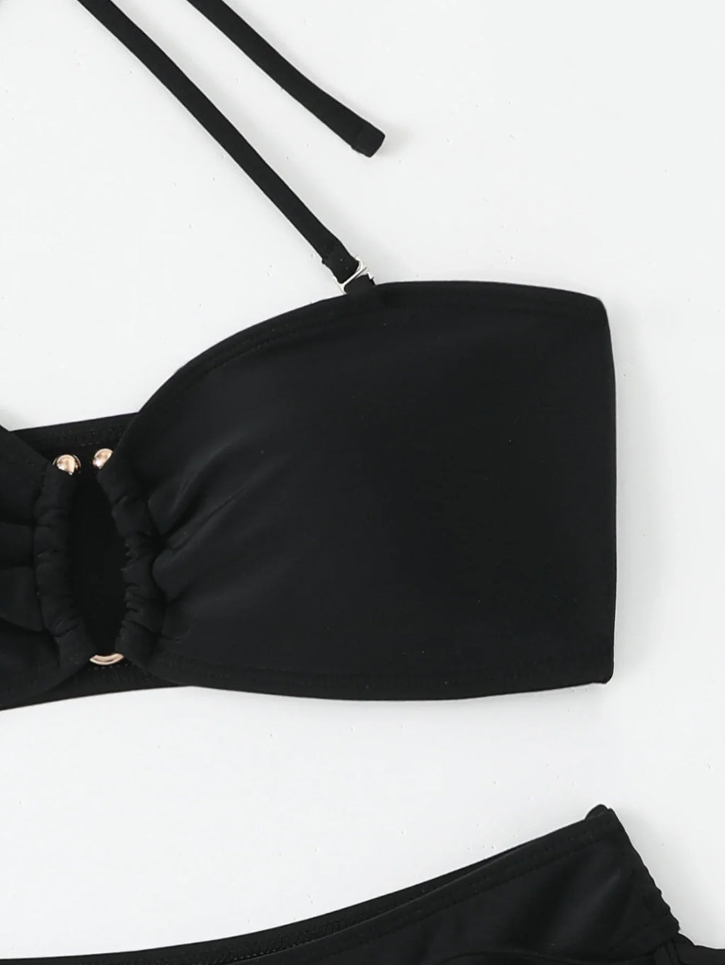 Halter Bandeau Bikinis 2026 Women Sexy Swimsuit Solid Padded High Waist Swimwear Female Bathers Bathing Swimming Swim Suit