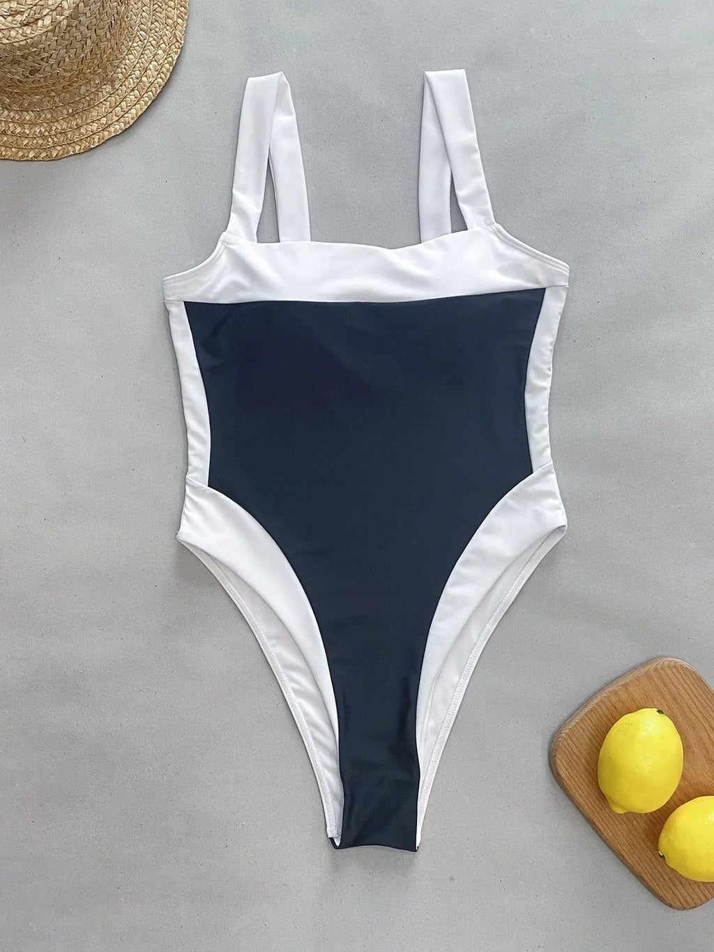 DEAK Sexy Bandeau Black White Swimwear Women Vintage Retro One Piece Swimsuit Bathing Suit Beachwear Monokini Swimming Suit