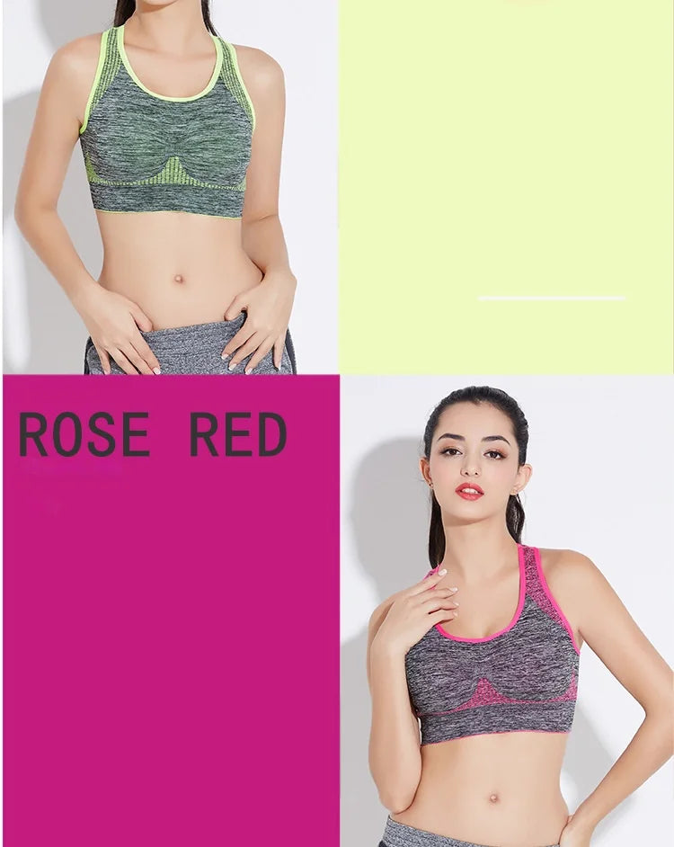 New Sports Bra Women Seamless Gym Jogging Crop Top Female Tops Yoga Fitness Shockproof Vest Sport Bras for Women Sutian Feminino