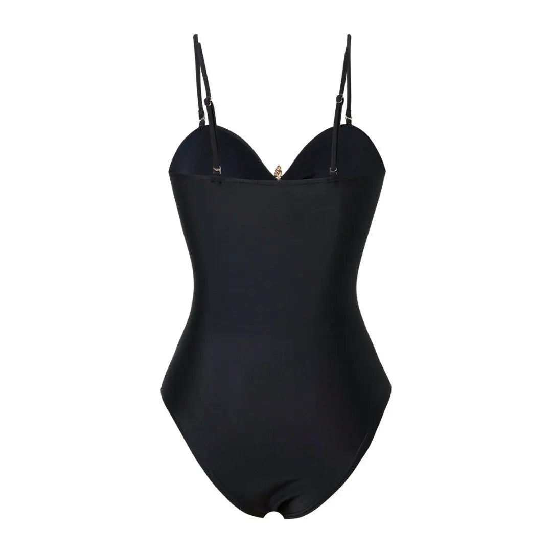Vintage White Khaki Patchwork Swimwear Women 2026 Starfish Ornament Hollow Pleate One Piece Swimsuit Beach Bathing Suit Monokini