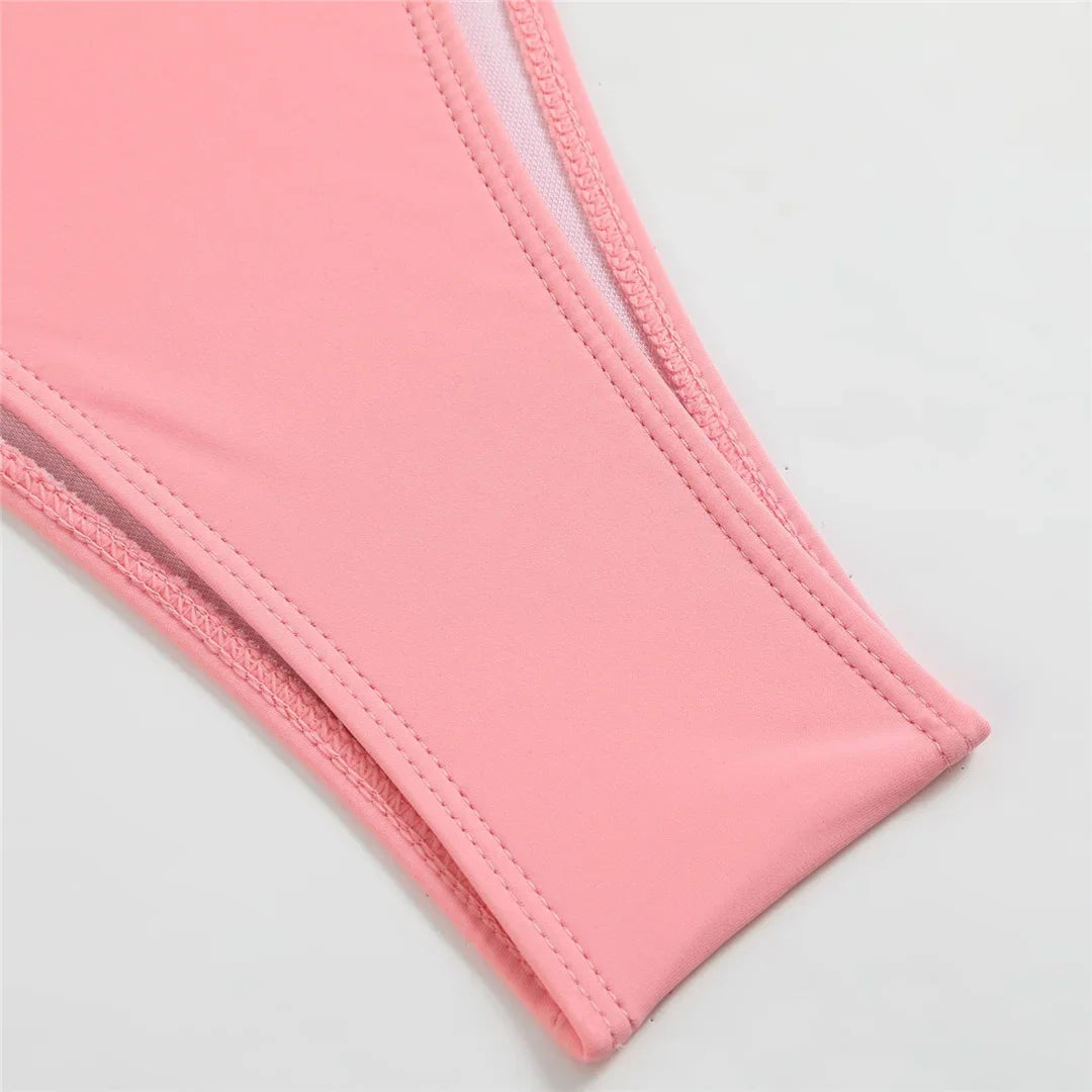 S - XL Striped Long Sleeve Cover Up Bikini Female Swimsuit Women Swimwear Bather Bathing Suit Swim Three-pieces Bikini set K8128