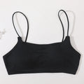 Women Low Back Crop Top Push Up Bras Seamless Underwear Thin Strap Camisole Sexy Lingerie Female Backless Bralette Tanks Top