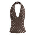 Women's Halter Tops Striped V Neck Sleeveless Open Back Slim Fit Vest Summer Party Daily Casual Wear Street Tank Tops