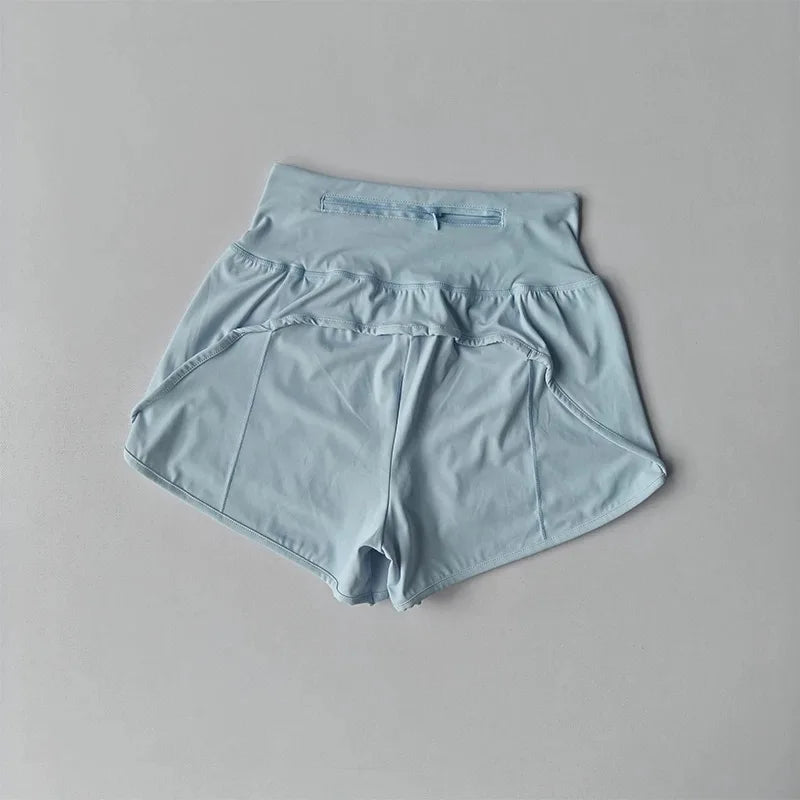 Women's High-Waisted Slimming Yoga Sports Shorts Summer Anti-Glare Three-Part Set with Two Pieces for Fitness And Exercise