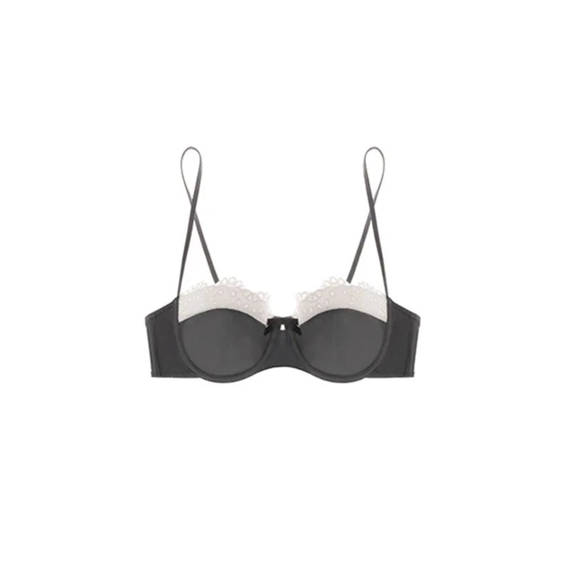 Sophisticated Sensual Lace Lingerie Women's Summer Bralette for Small Breasts Natural Shape, No Empty Cup Beautiful Back Bra Set