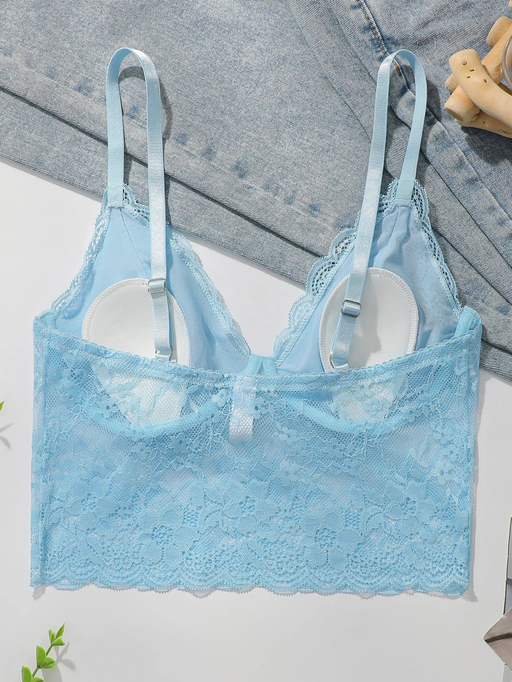 Women's sexy lace bra with no steel ring no trace gathered push up straps adjustable bra MR2641