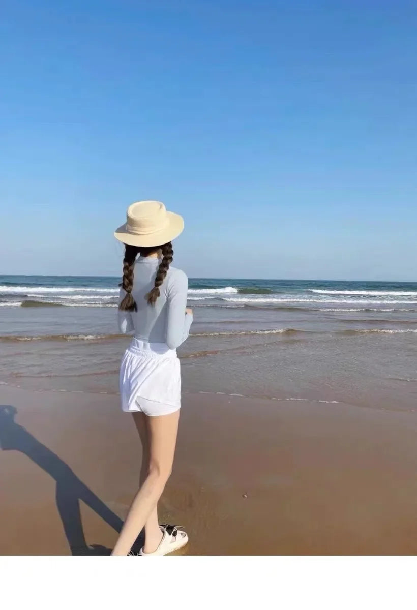 Female Sexy Split Swimsuit, Two Piece Set for Covering The Belly and Slimming, Hot Spring Sports Swimsuit