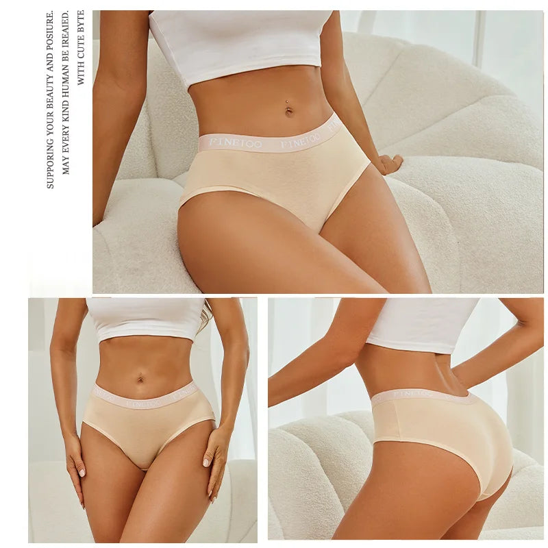 3Pcs Women's Cotton Briefs Letter Belt Underwear Women Panties Sexy Breathable Briefs Female Stretch Ladies Soft Lingerie