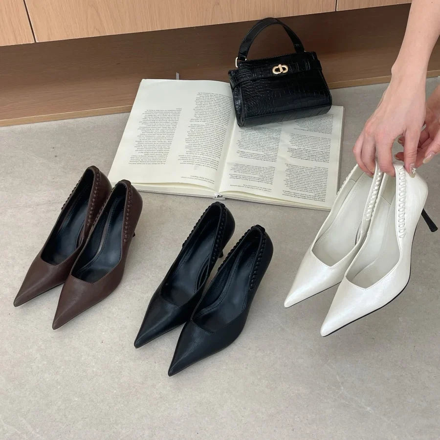 Pointed Toe Pumps Street Style High Heels Women Sexy Banquet Party Shoes for Women Rhinestone Shallow Elegant Designer Shoes New