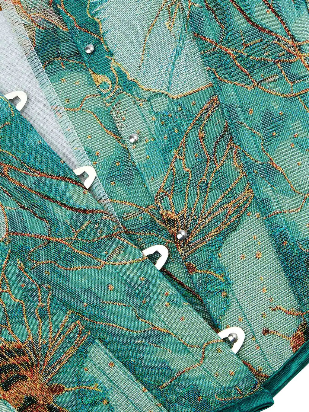 New court style corset corset corset green bee jacquard fabric slimming body shaping coat