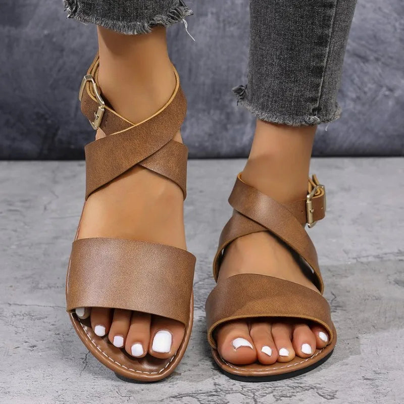 Women's  Flat Sandals Casual Comfortable Summer Shoes Women Lightweight Non Slip  Beach