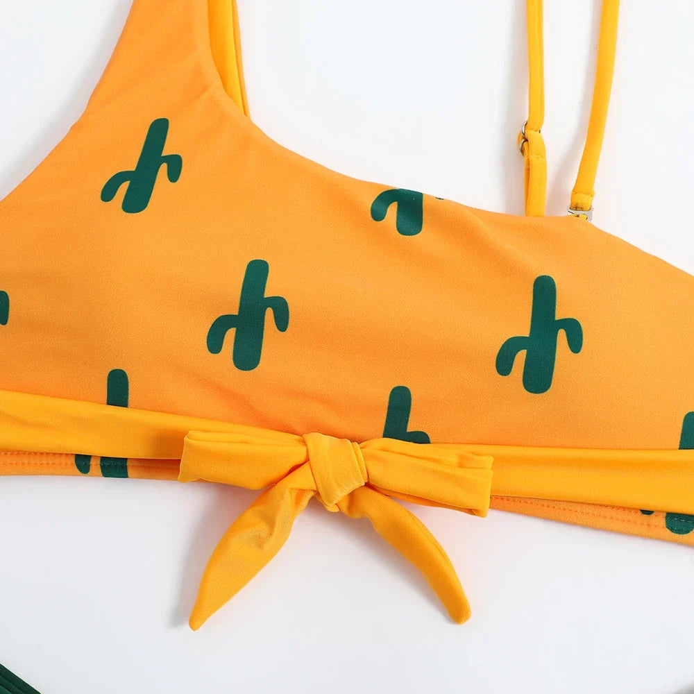 2026 Printed Thong Bikini Women Sexy Swimwear Female Braizlian Swimsuit Bathers Bathing Swimming Swim Suit Beachwear Summer