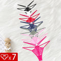 7pcs/pack Sexy Lace Women g-string Low Waist Solid Floral Panty Elegant Sexy Lingerie Comfortable Lady thongs Female Underwear