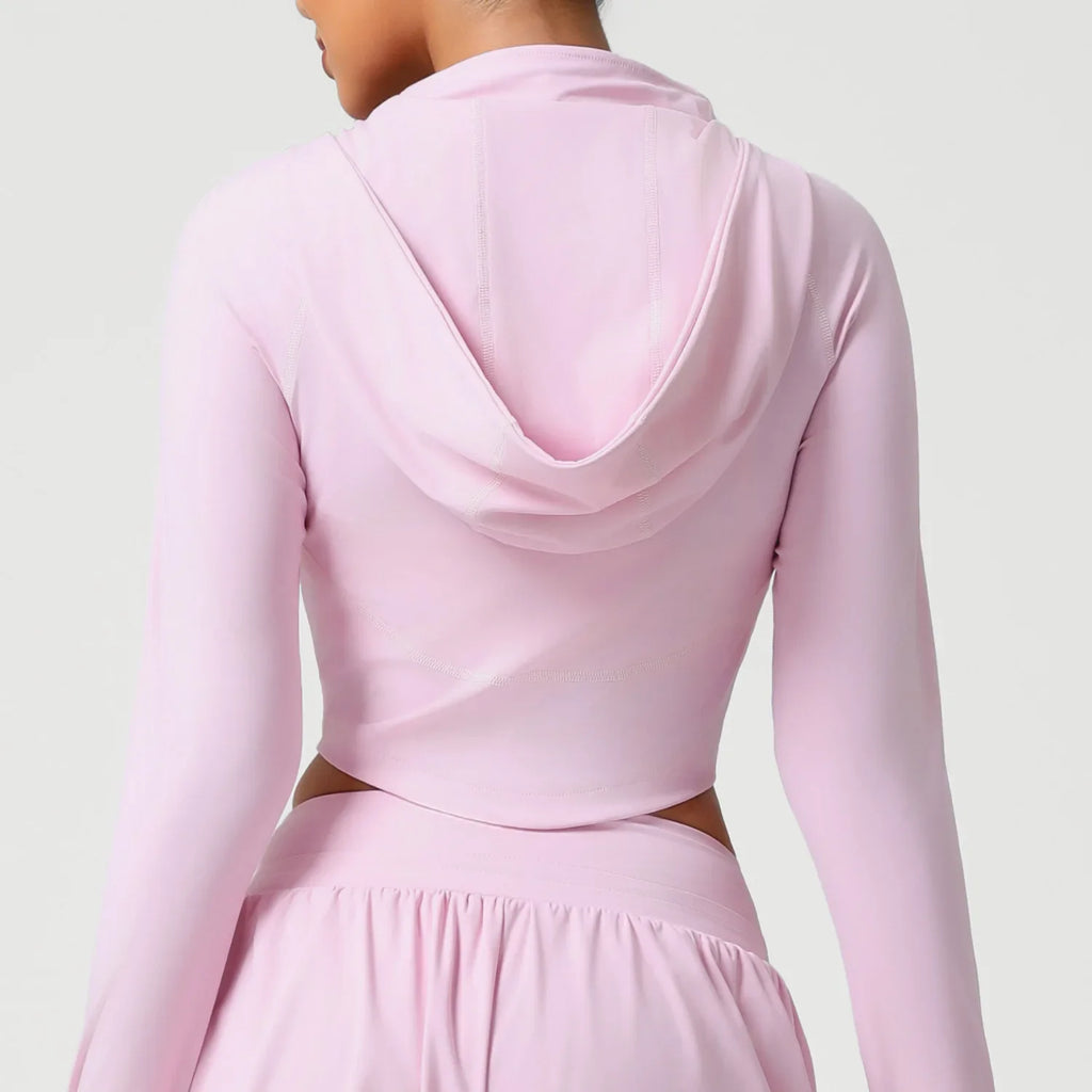 Women's Seamless Yoga Top Zipper Long-sleeved Sports Jacket Outdoor Fitness Gym Casual Top