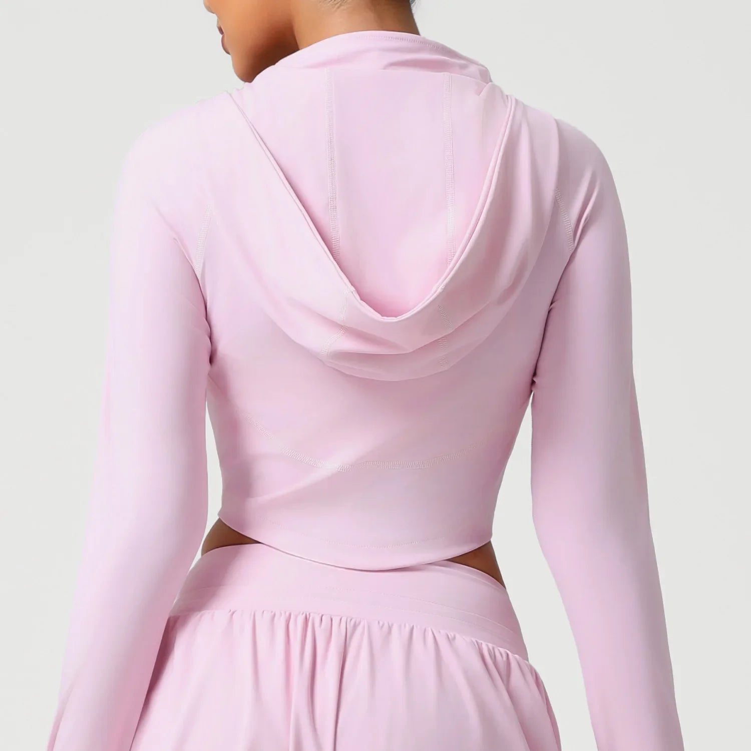 Women's Seamless Yoga Top Zipper Long-sleeved Sports Jacket Outdoor Fitness Gym Casual Top