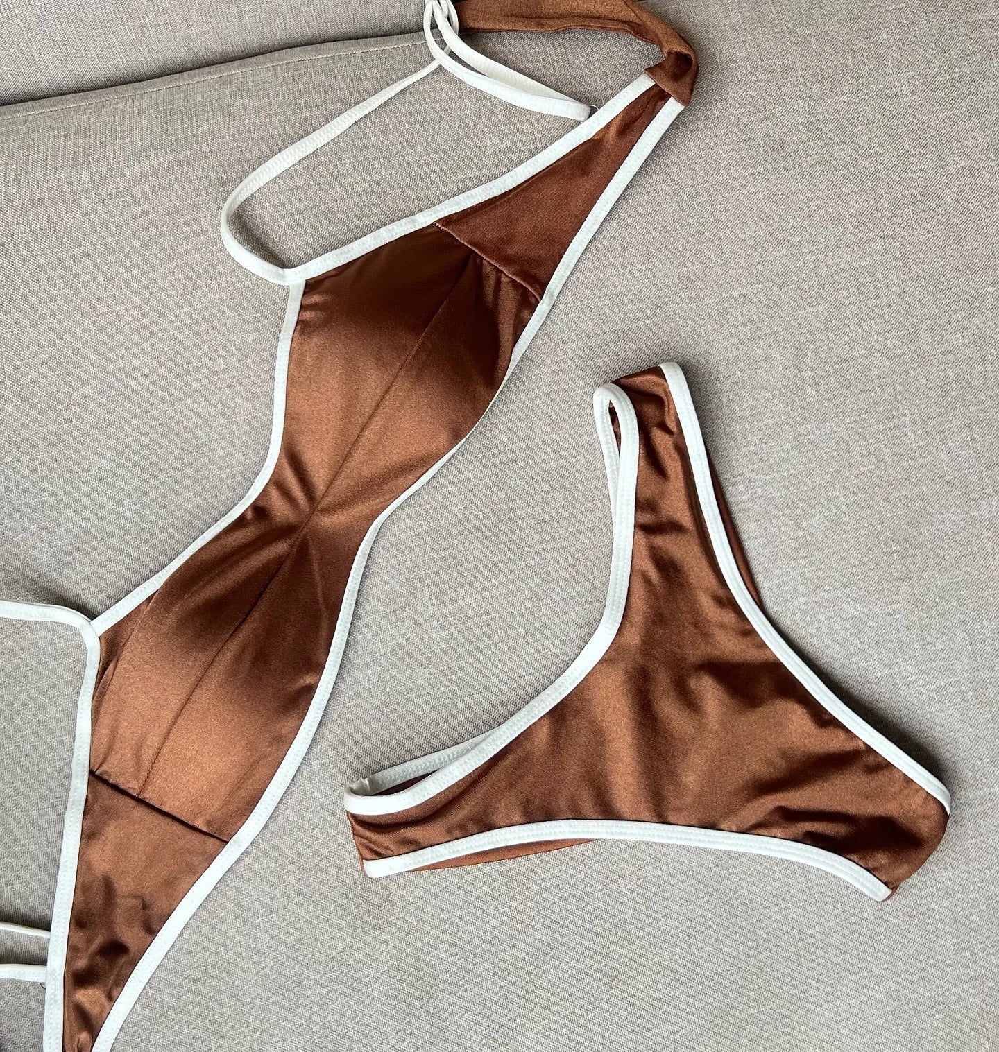 2026 Sexy Bikini Women Swimsuit Female Swimwear Bandeau Biquini Bathing Suit Shiny Swimming Suits Halter Bodysuit Beachwear