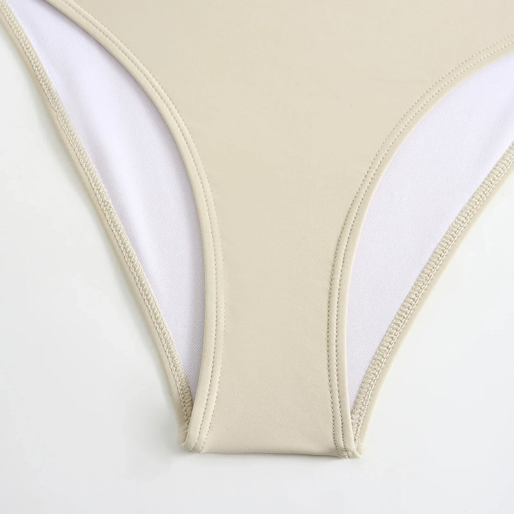 Cut Out One Piece Swimsuit with Skirt 2025 Women Hollowen Swimwear Monokini Patchwork Bodysuit Female Bathing Suit Beach Wear