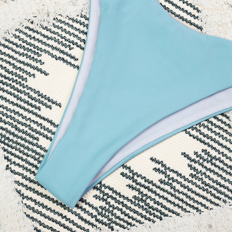 Sexy Solid 3 Piece Micro Bikinis Women Swimsuit 2025 New Swimwear With Long Sleeve Bathing Suit Beachwear Biquini Female