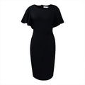 2025 Women Plus Size Bodycon Dress Fashion Elegant Commuter Sexy Short Sleeved Office Vestidos Solid Color High Waisted Dresses