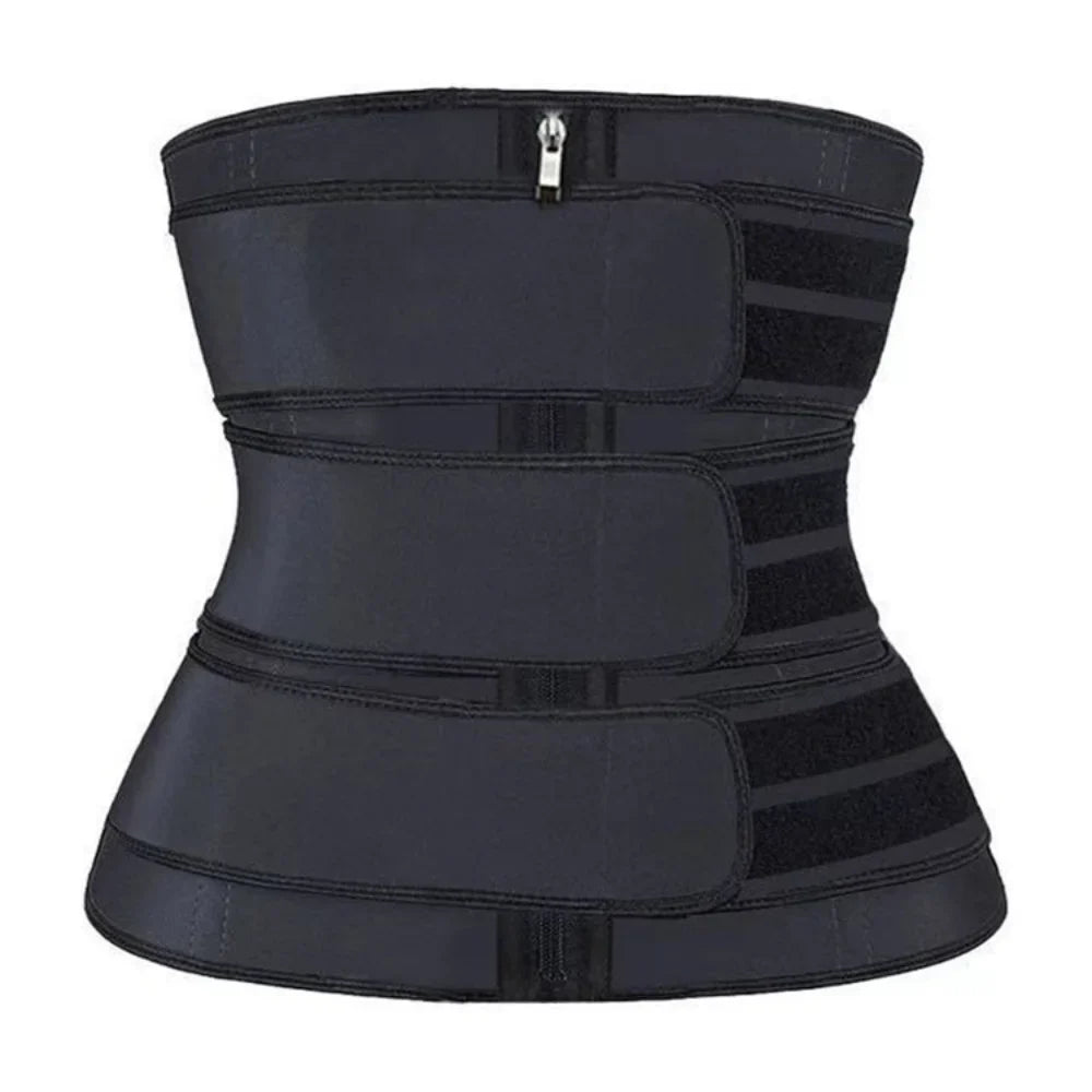 Women Postpartum Triple Belts Waist Trimmer - Tummy Control Body Shaper Girdle Slimming Fat Burning Sheath Belt