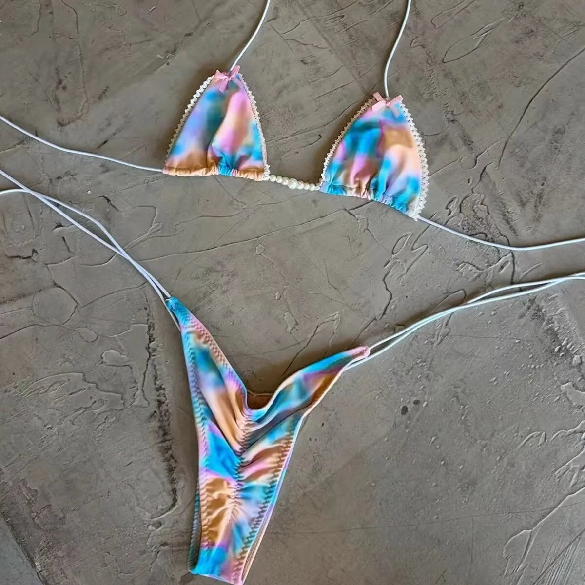 Micro Bikinis 2025 Sexy Women Swimsuit Swimwear Female Thong Bikini Set Biquini Bathing Suit Print Swimming Suits Beachwear
