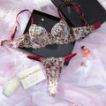 French retro lace underwear set sexy push-up bra erotic underwear