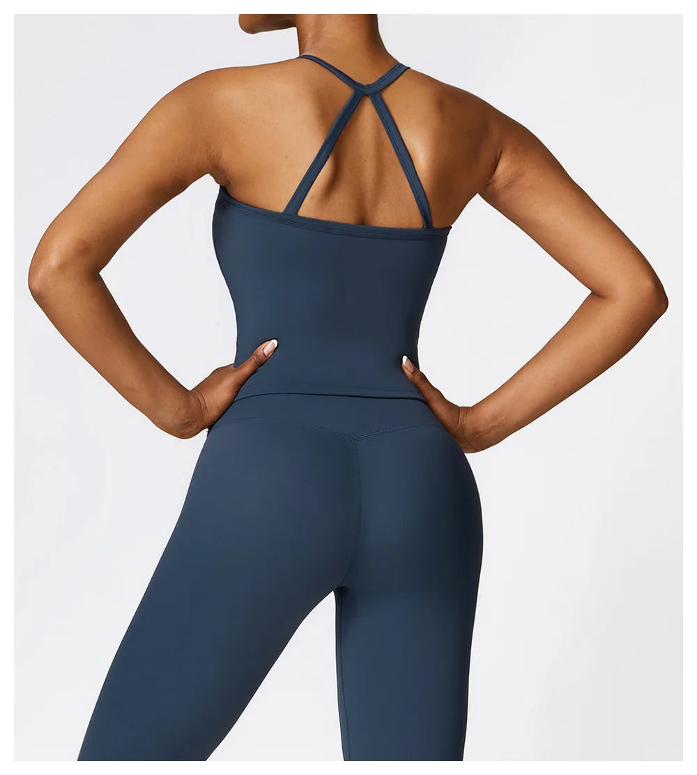 Cross Back Yoga Sports Bra Women Breathable Shock Proof Gym Workout Fitness Push up Top Yoga Running Active Sportswear Vest Bra