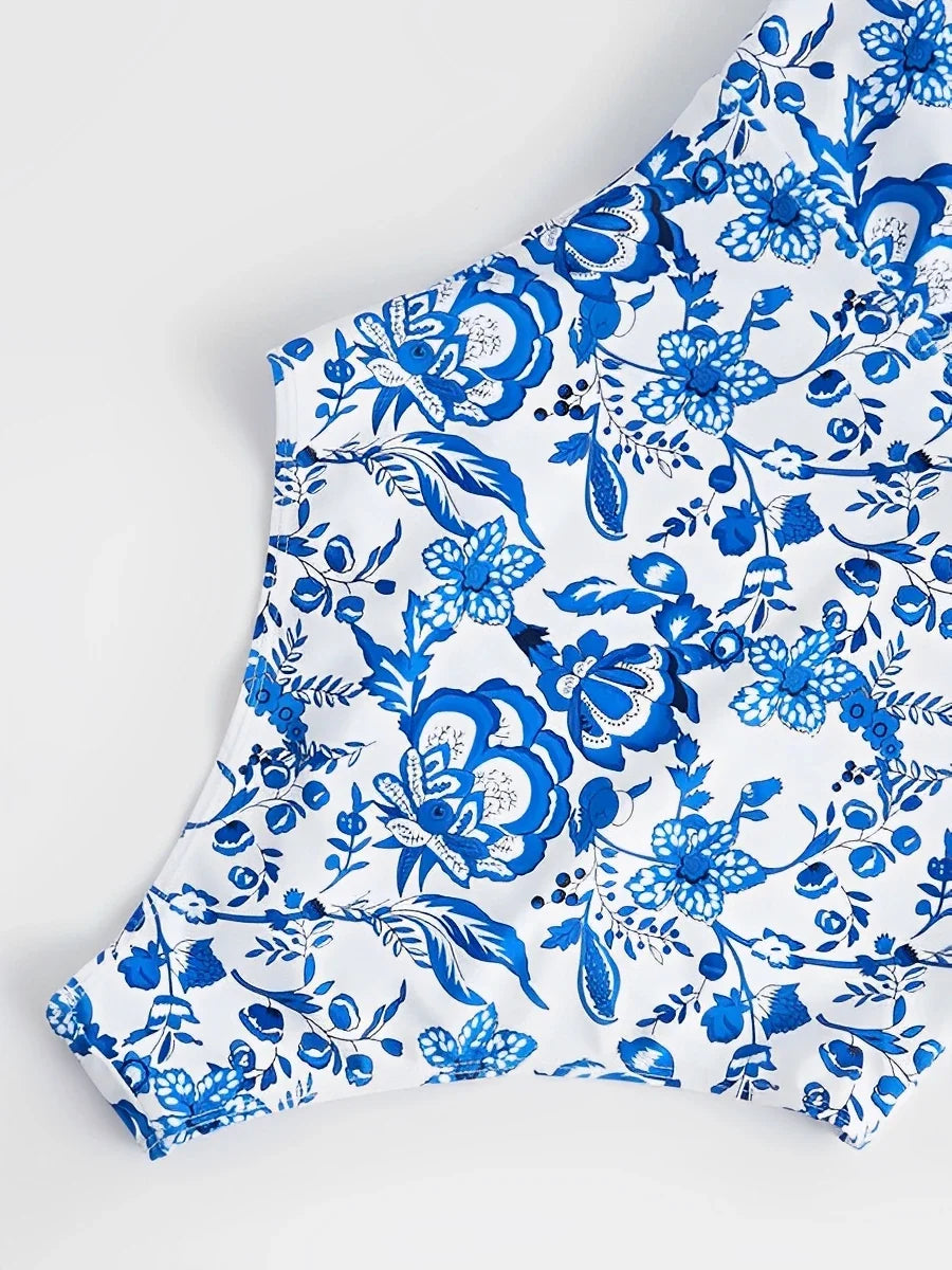 2026 Floral Print Butterfly Sleeve Swimsuit One Piece Swimwear Women Sexy Bathers Bathing Swimming Swim Suit Female Beachwear