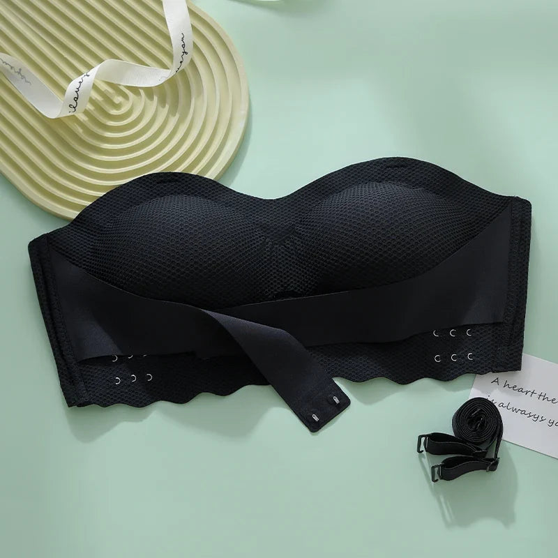 Wireless Wedding Brassiere Push Up Bras Lingerie Sexy Bralette Strapless Bras Invisible Tube Tops Seamless Breathable Bras M-6XL
